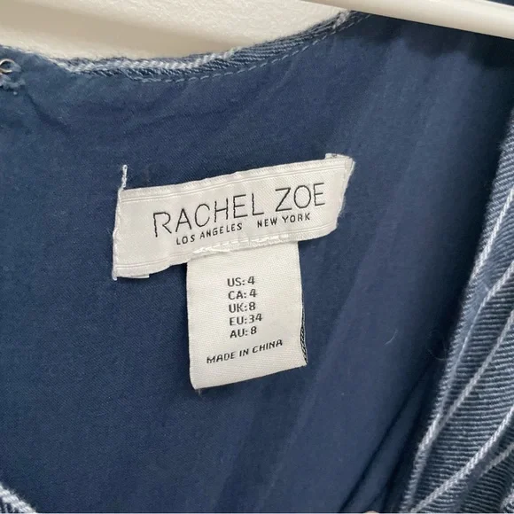 Rachel Zoe Navy Striped Jumpsuit Women 4 - Picture 6 of 10